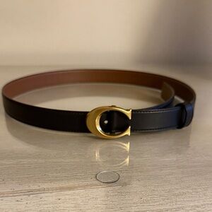Coach Black Belt with Gold Buckle